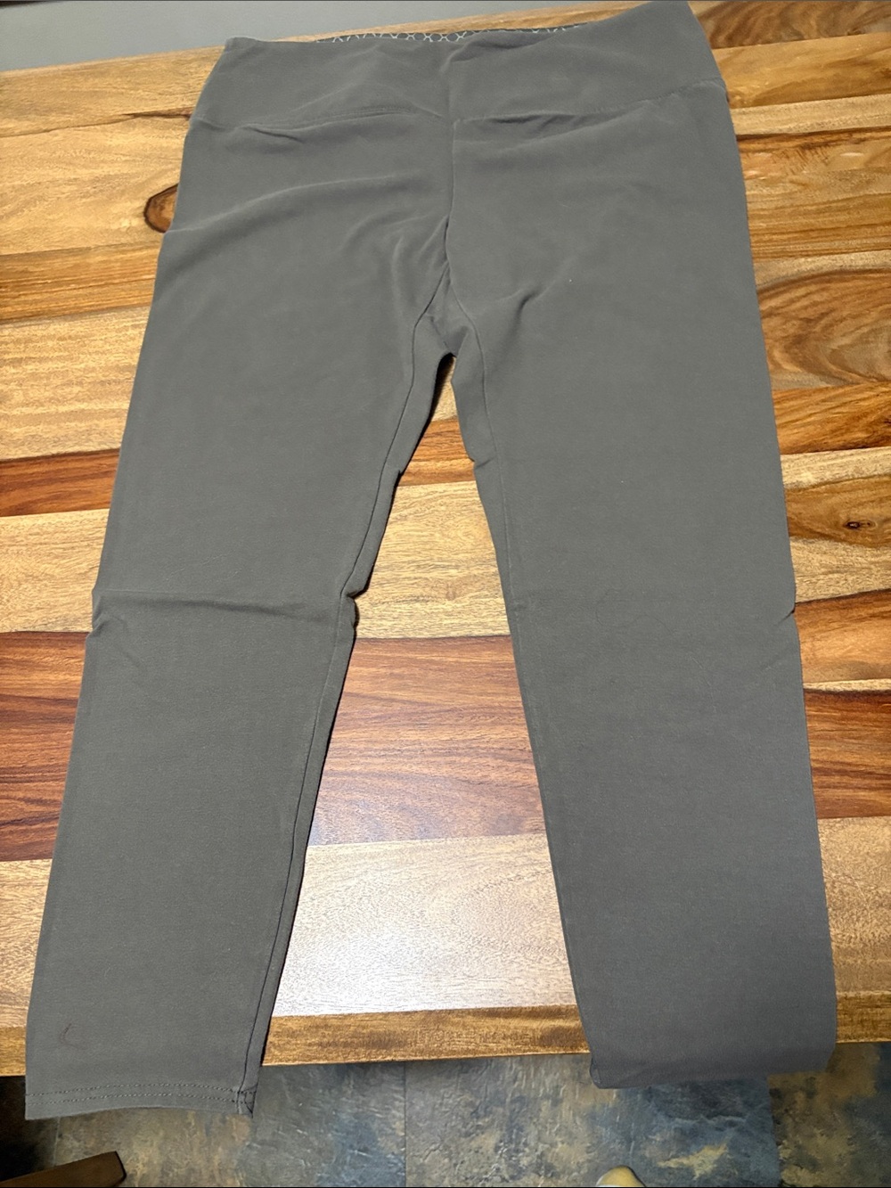 High-Rise Gray Stretch Leggings